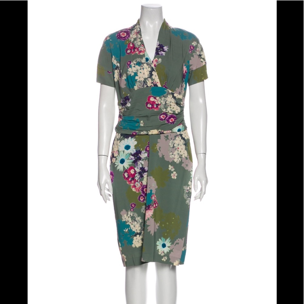 Etro Floral Print Midi Length Dress